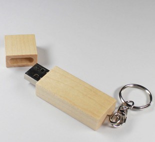创意木质钥匙扣u盘2